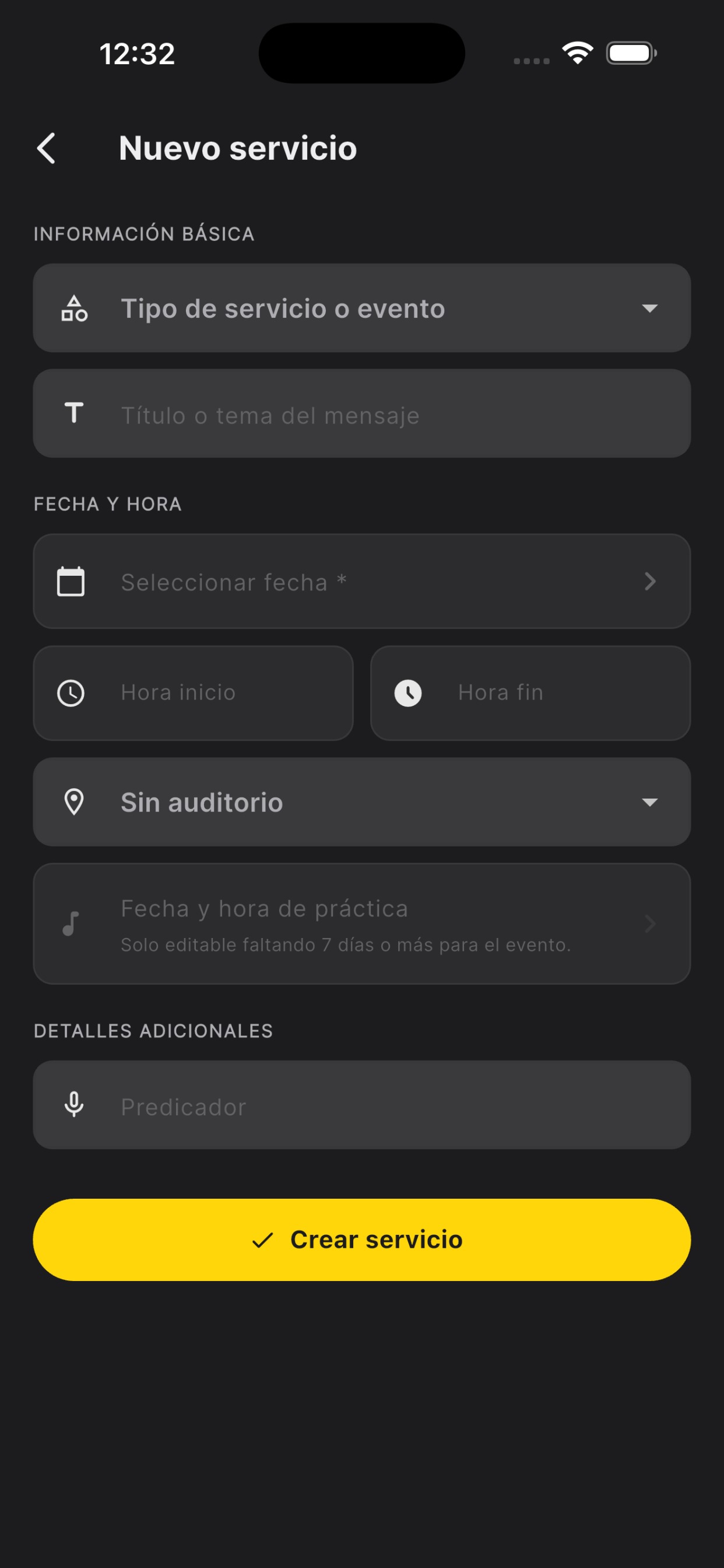Nuevo servicio